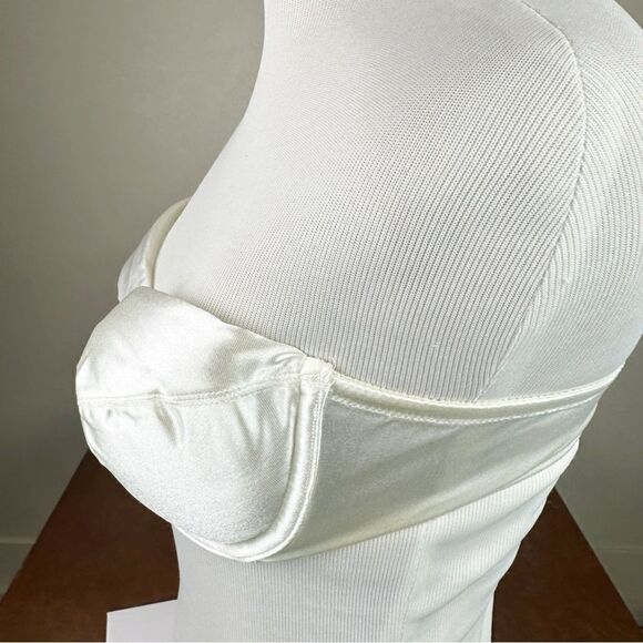 Victorias Secret Vintage 90s Satin Push Up White Strapless Bra 34C - Picture 5 of 10